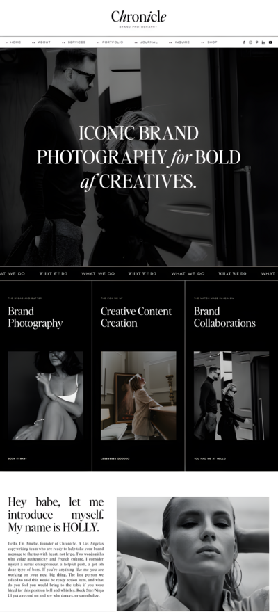 ipad mockup of Chronicle Website