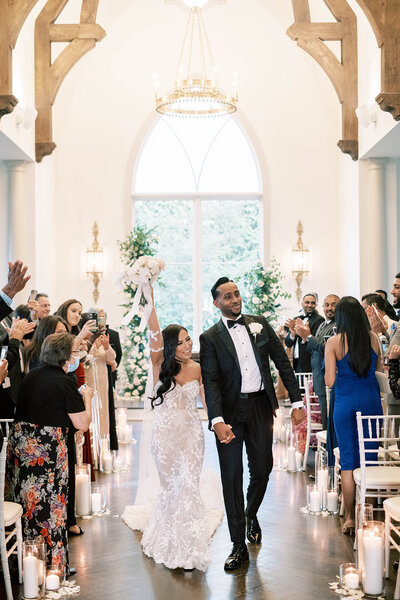 Fashionable and stylish black tie spring wedding with white roses and orchids, Berta wedding gown, and YSL bridal shoes at an Estate with French-inspired architecture and ambiance | Park Chateau Estate and Gardens | East Brunswick NJ | Denise Marie Photography | Editorial Wedding Photographer based in Philadelphia PA