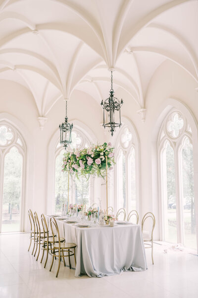 Beautiful light-filled wedding reception venue at the Chateu Cocomar Houston