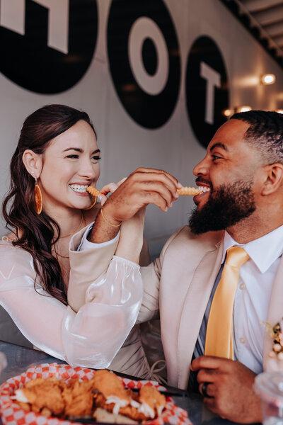 Nashville Elopement Photographer captures bride and groom holding hands
