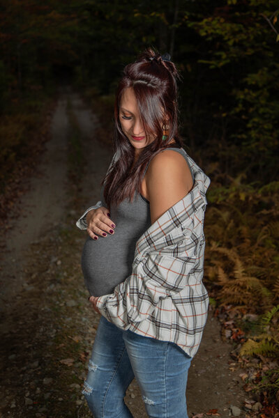 Maternity Photo of Mom holding belly