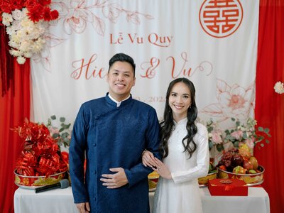 Vietnamese tea ceremony wedding in Biloxi, Mississippi.