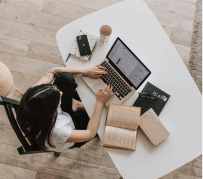 Girl Working at a Desk
