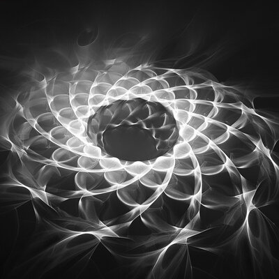 Sacred geometry light pattern representing team cohesion and collaborative success through Lidia Ranieri's coaching methodology