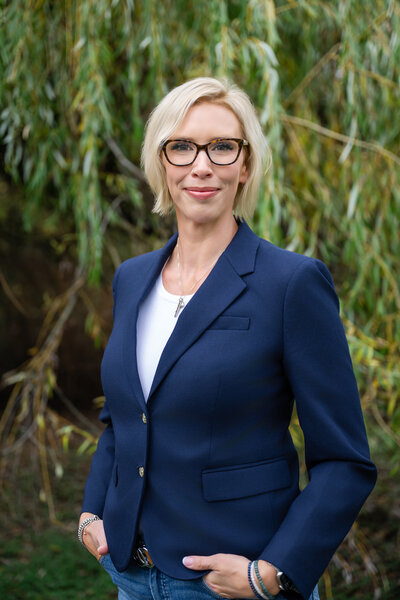 young woman business branding in studio
