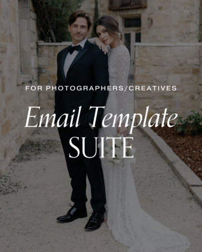 Email templates for wedding photographers