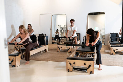 Man doing pilates
