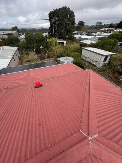 Before shot of project to be re roofed by britton Roofing. 