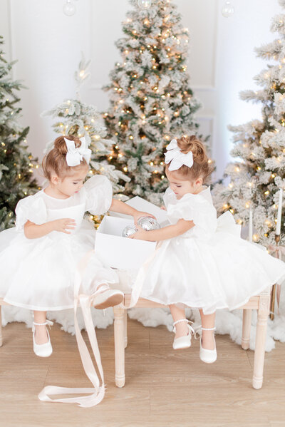 Mom and baby christmas card photo