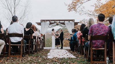 Two brides getting married at a mountain top estate in Tennessee
