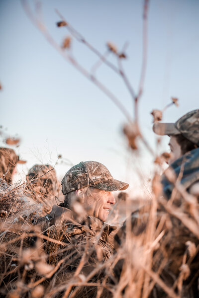 Kansas duck hunter smiling for photo