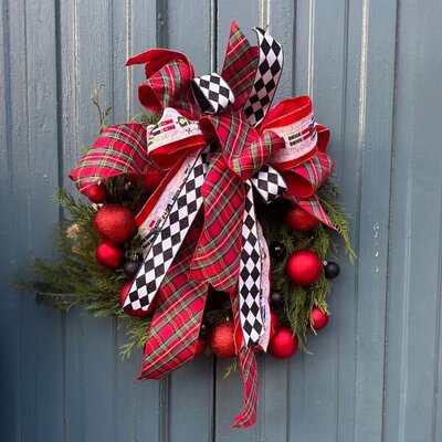 christmas greenery wreath