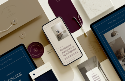 Website ontwerp Listing and Living  op iPad