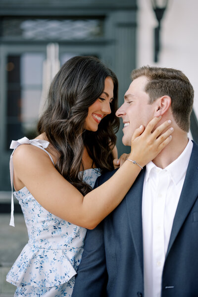 Engagement photos taken at the White House Hotel in Biloxi, Mississippi.