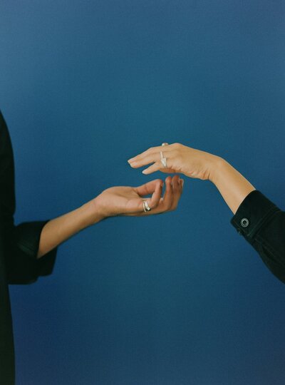 Hands touching