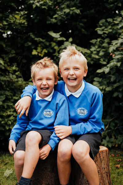 Natural school portrait of a child at a Hampshire prep school