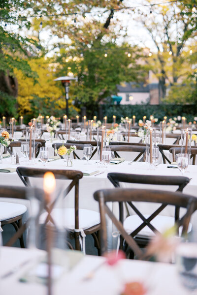Reception tent details Glen Foerd Estate in Philadelphia, PA