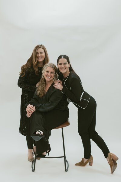 three women smiling