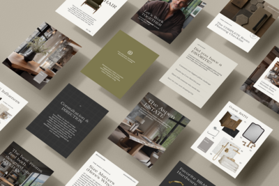 social media and print templates for interior brands