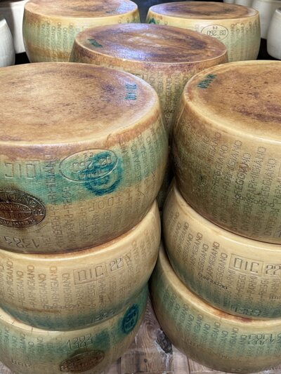 Aged-Parmesan-wheels-immersive-cheese-tour
