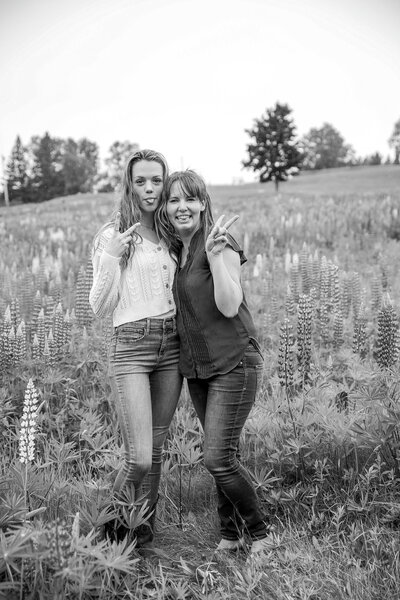Photo of Senior with another person | Maine Photographer