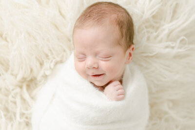 posed newborn baby girl