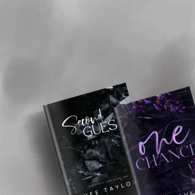 Dark Romance Books read One Chance and Second Guess - Two books with dark mysterious covers.