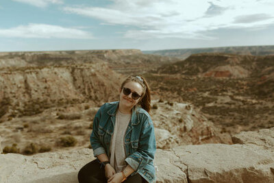 girl at the canyon