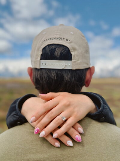 ring shot of destination wedding couple