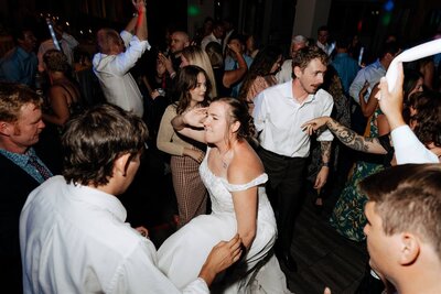 Bride Groom Dancing Wedding Party