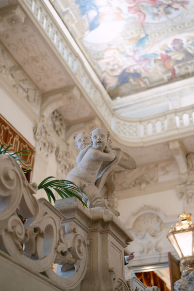 beautiful fresco at the luxury destination wedding venue Palace Daun Kinsky in Vienna