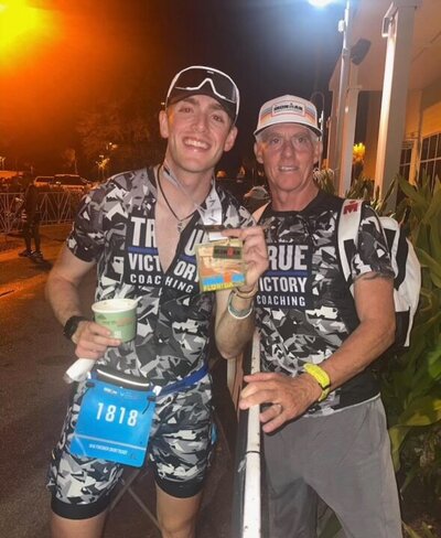 True Victory Coaching Coach David Quinn with triathlete client.