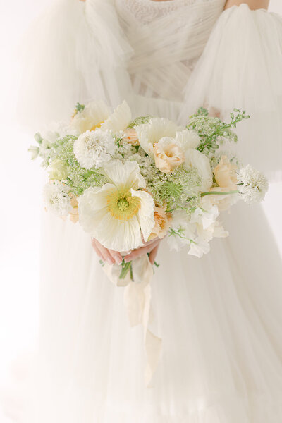 white bouquete at Luxury Wedding Planned by Maila Enea in London & Sicily