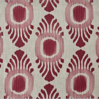 Botanica-Trading-Tribal-Pink-Red-Ikat-Mini-Linen-Fabric-Design