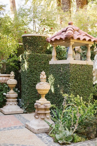 vine covered structures at LA wedding estate