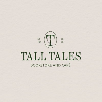 Vintage inspired brand identity for a bookstore and cafe - Tall Tales by Araujo Media Design Agency