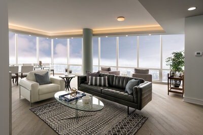 living room after