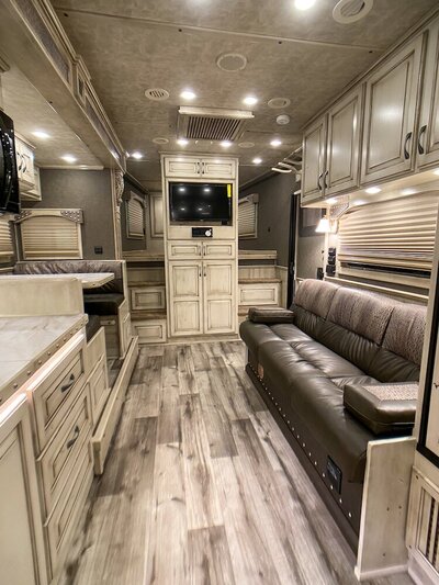 luxury horse trailer living area