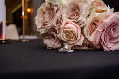 engagement ring close up at phoenix arizona wedding