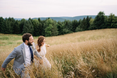 Adventurous wedding photo at Wren's Roost Event Barn in Naples NY