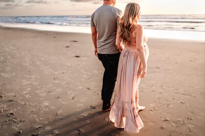 Maternity photos at the beach in San Diego