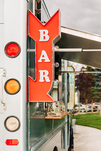 Outdoor bar truck at The Silver Knot in Ronan, MT