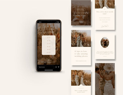 Boho photography Instagram templates 