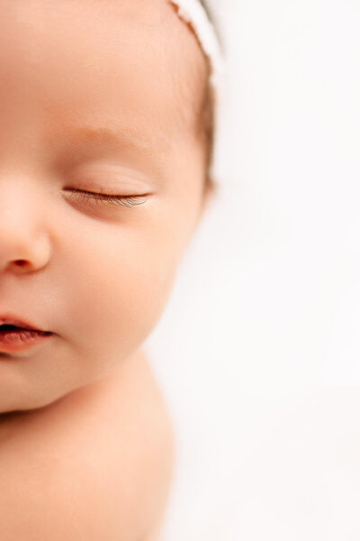 Newborn eyelashes,  newborn detail images, closeup baby photo ideas