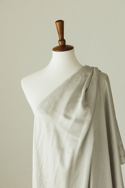 silk fabric in a soft gray color