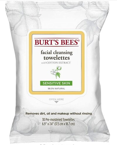 Burt's Bees Facial Cleansing Towelette Wipes (3 Pack)