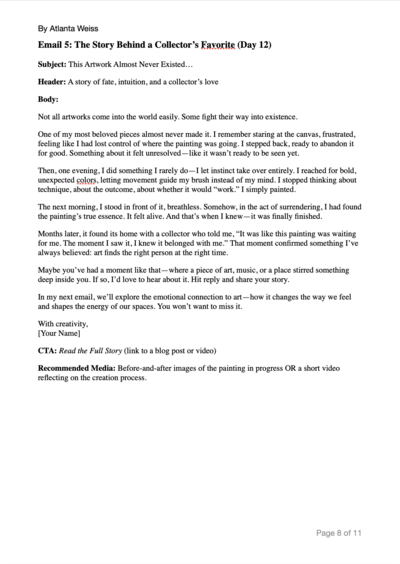 Screenshot of Email 5 – Social Proof & Testimonials email template. 