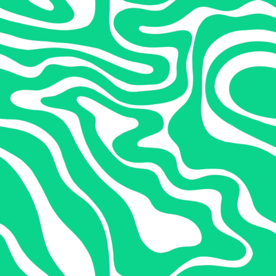 Simple playful swirly green pattern