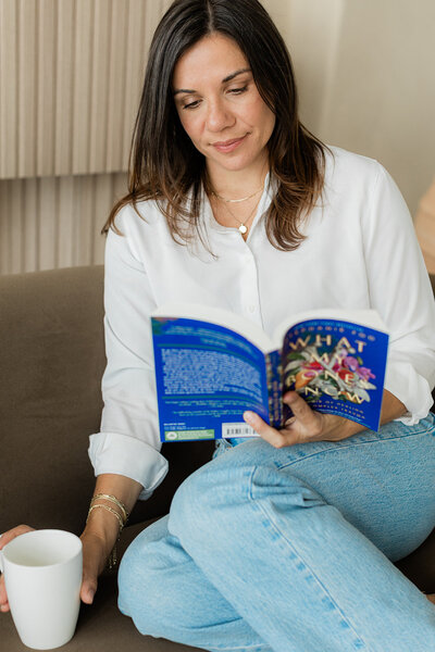 Ali reading a book