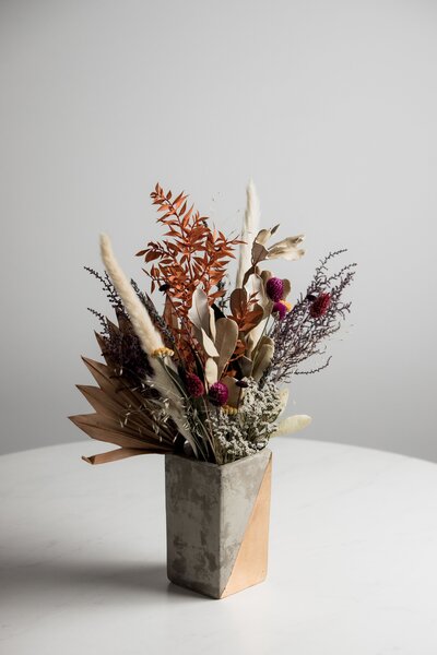 four seasons dried floral arrangement